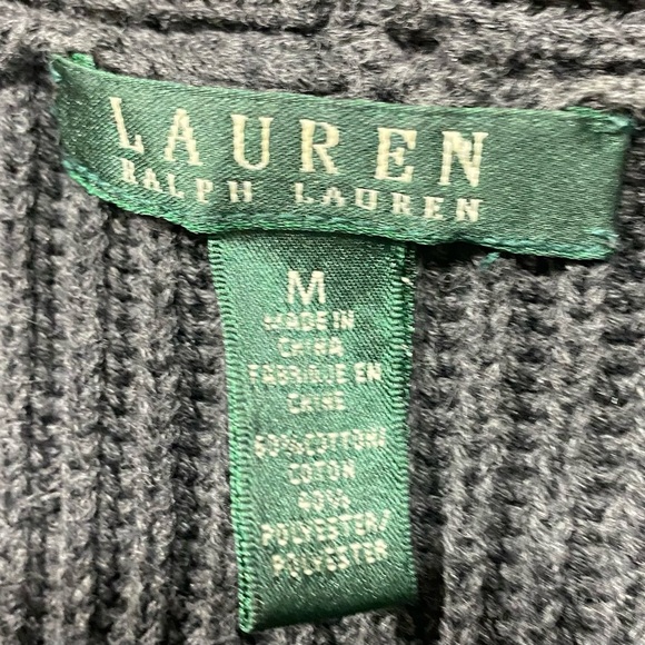 Lauren by Ralph Lauren Double Breasted Button Closure Cardigan, Sz M, Dark Grey - Picture 3 of 7